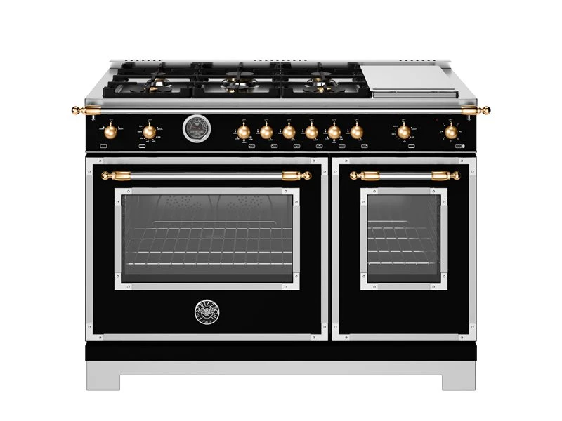 48 inch All-Gas Range 6 Brass Burner and Griddle - Gold Accents HER486BTFGMNG