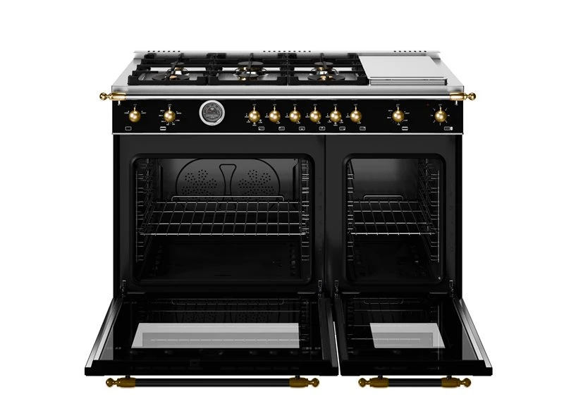 48 inch All-Gas Range 6 Brass Burner and Griddle - Gold Accents HER486BTFGMNG