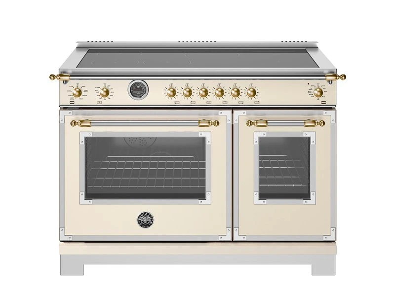 48 inch Induction Range, 6 Heating Zones and Cast Iron Griddle, Electric Self-Clean Oven - Gold Accents HER486IGFEPAG