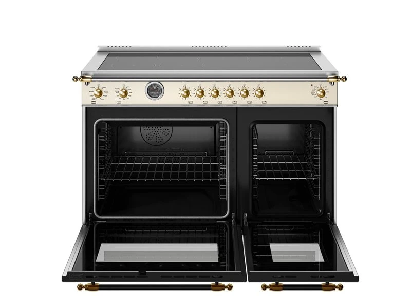 48 inch Induction Range, 6 Heating Zones and Cast Iron Griddle, Electric Self-Clean Oven - Gold Accents HER486IGFEPAG