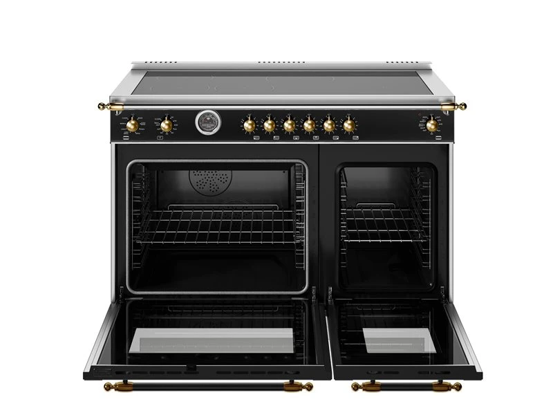 48 inch Induction Range, 6 Heating Zones and Cast Iron Griddle, Electric Self-Clean Oven - Gold Accents HER486IGFEPNG