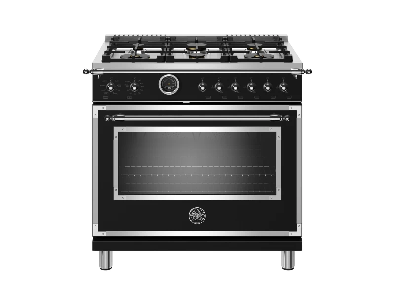 36 inch Dual Fuel Range, 6 Brass Burner, Electric Self-Clean Oven HERT366DFSNET
