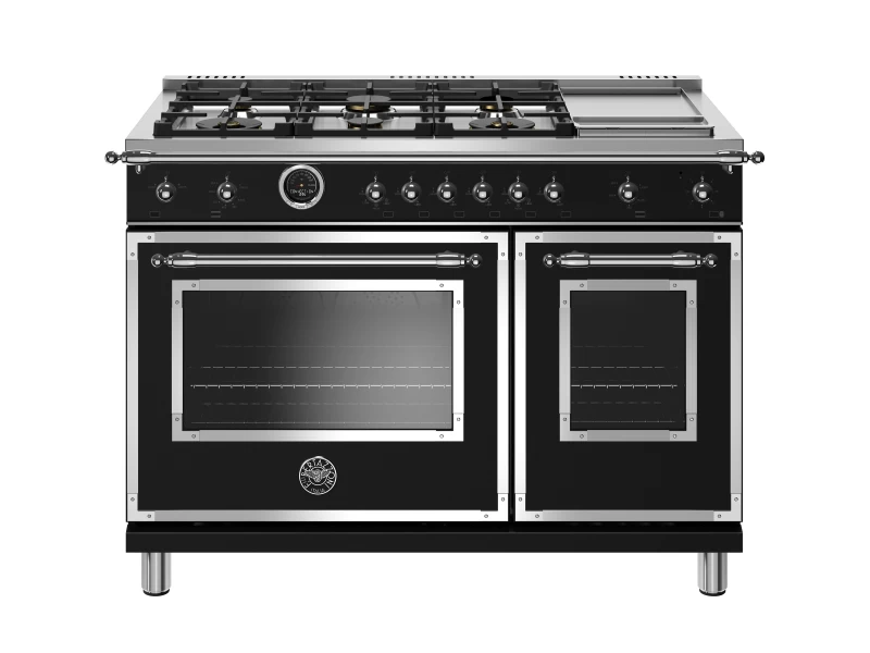 48 inch Dual Fuel Range, 6 Brass Burners and Griddle, Electric Self Clean Oven HERT486GDFSNET