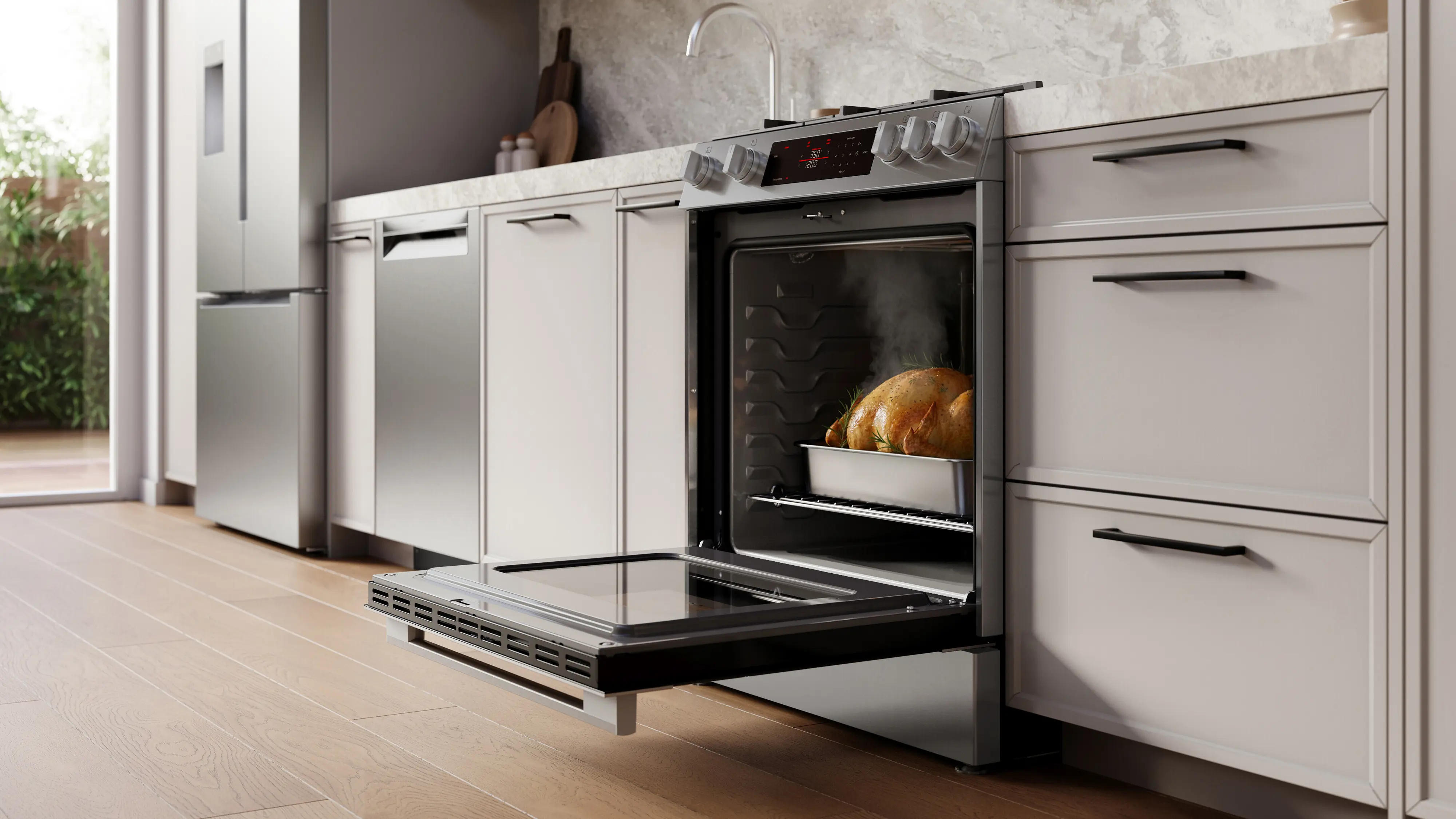 300 Series Slide-in Gas Range HGF3050MUC