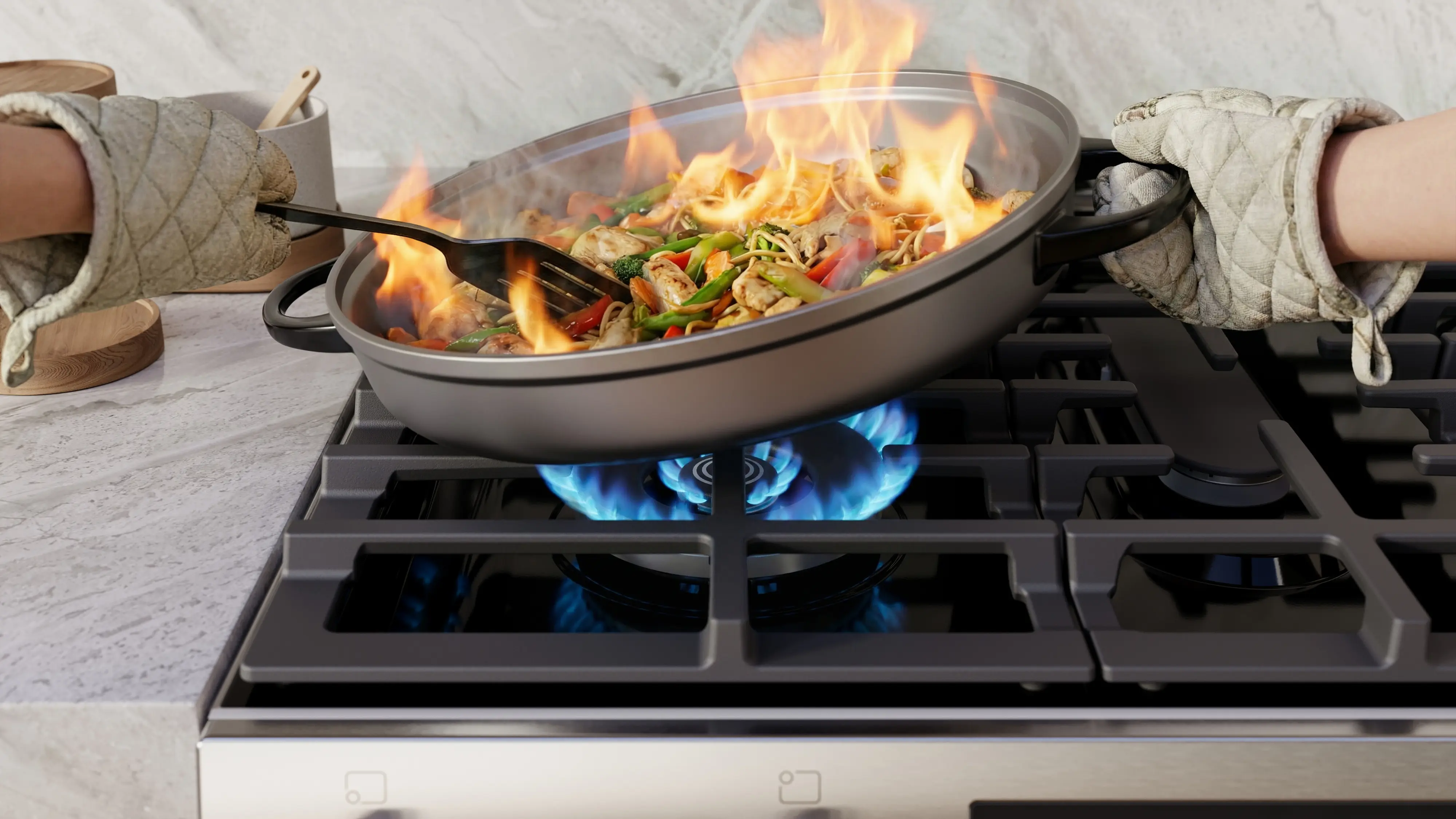 300 Series Slide-in Gas Range HGF3050MUC