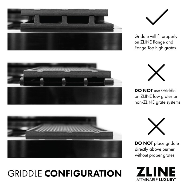 High Grate Reversible Cast Iron Griddle HGGRZNS