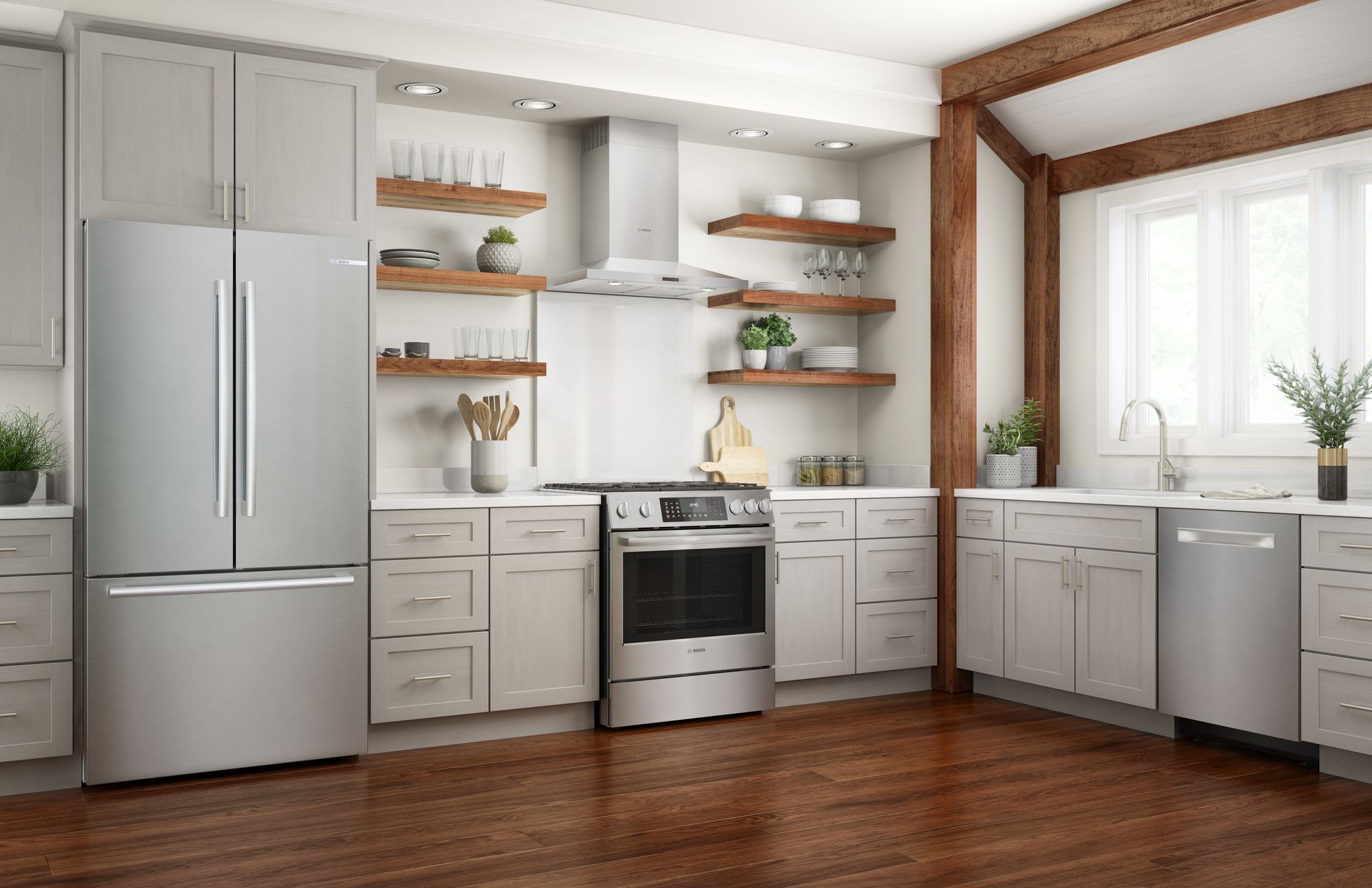 Gas Range with Center Burner and Warming Drawer HGI8056UC