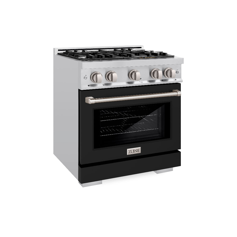 30 in. 4.2 cu. ft. Select Gas Range with 4 Burner Cooktop and Convection Gas Oven HGRBLM30