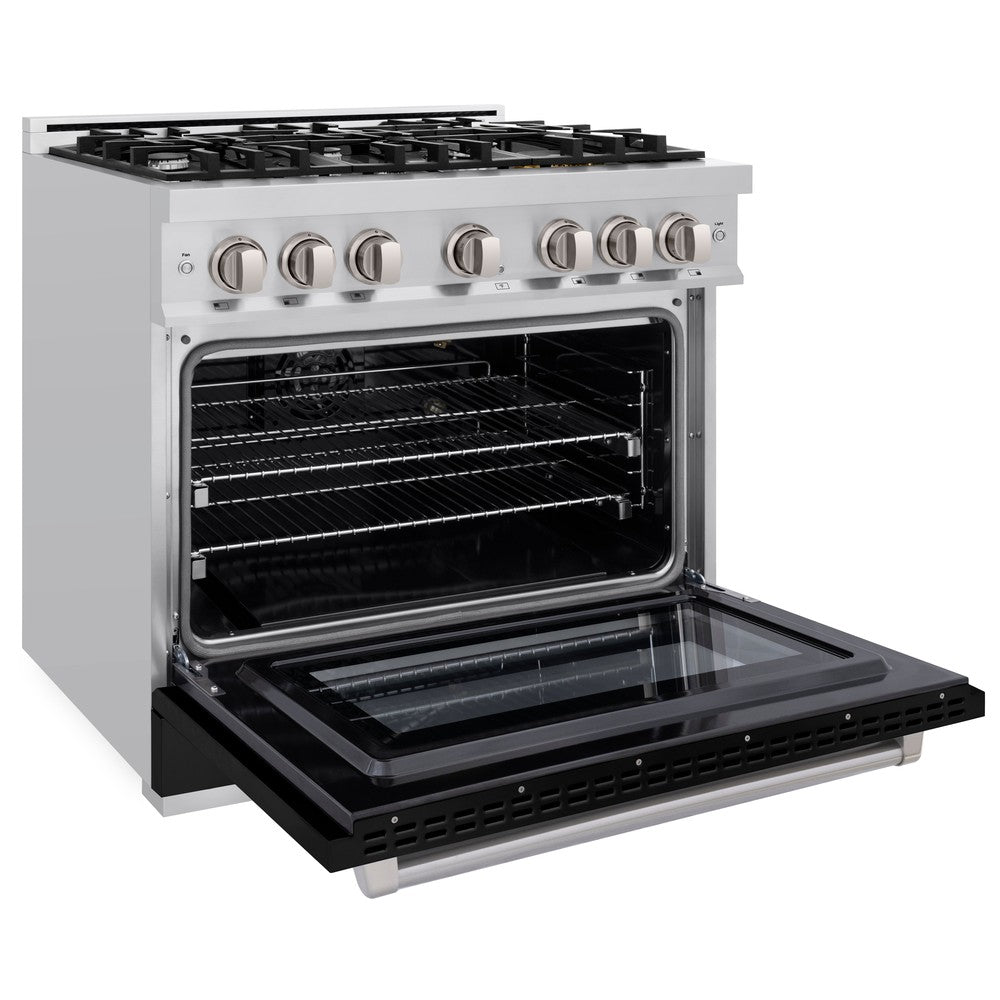 36 in. 5.2 cu. ft. Select Gas Range with 6 Burner Cooktop and Convection Gas Oven HGRBLM36