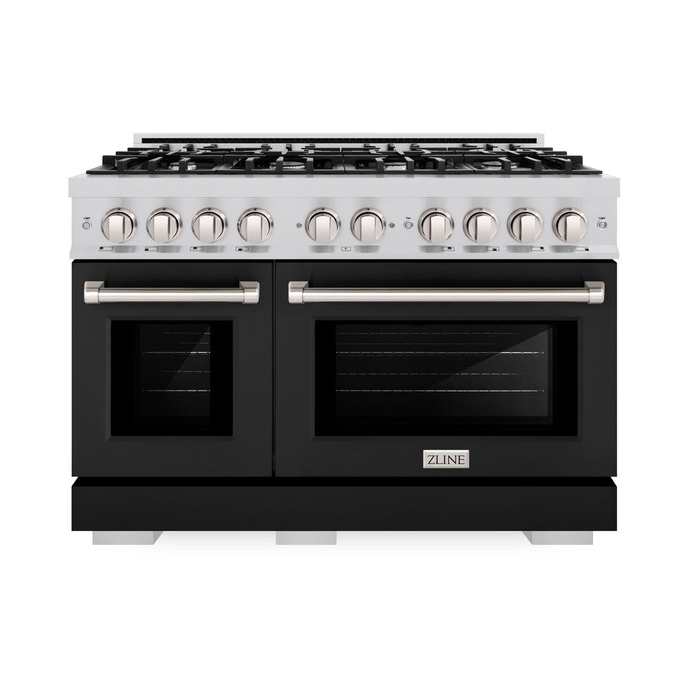 48 in. 6.7 cu. ft. Select Double Oven Gas Range with 8 Burner Cooktop HGRBLM48, product image 2 of 11