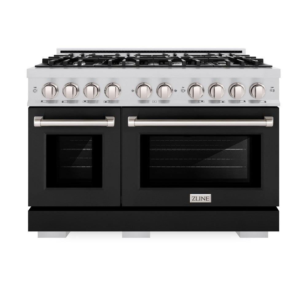 48 in. 6.7 cu. ft. Select Double Oven Gas Range with 8 Burner Cooktop HGRBLM48, product image 6 of 11