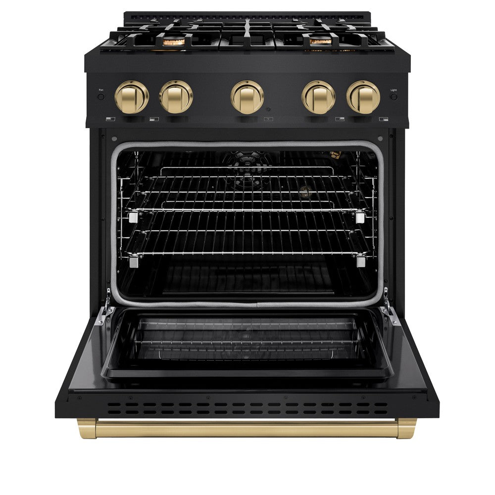 Autograph Edition 30 in. 4.2 cu. ft. Select Gas Range with 4 Burner Cooktop and Convection Gas Oven HGRBZ30CB, product image 5 of 11
