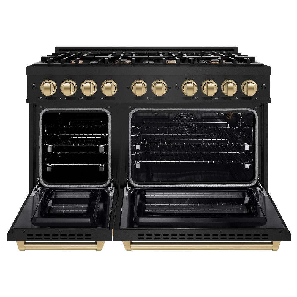 Autograph Edition 48 in. 6.7 cu. ft. Select Double Oven Gas Range with 8 Burner Cooktop HGRBZ48CB, product image 5 of 11