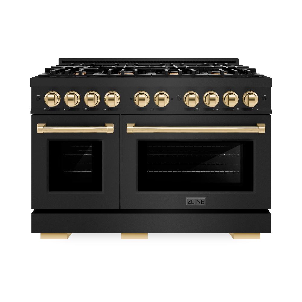 Autograph Edition 48 in. 6.7 cu. ft. Select Double Oven Gas Range with 8 Burner Cooktop HGRBZ48G