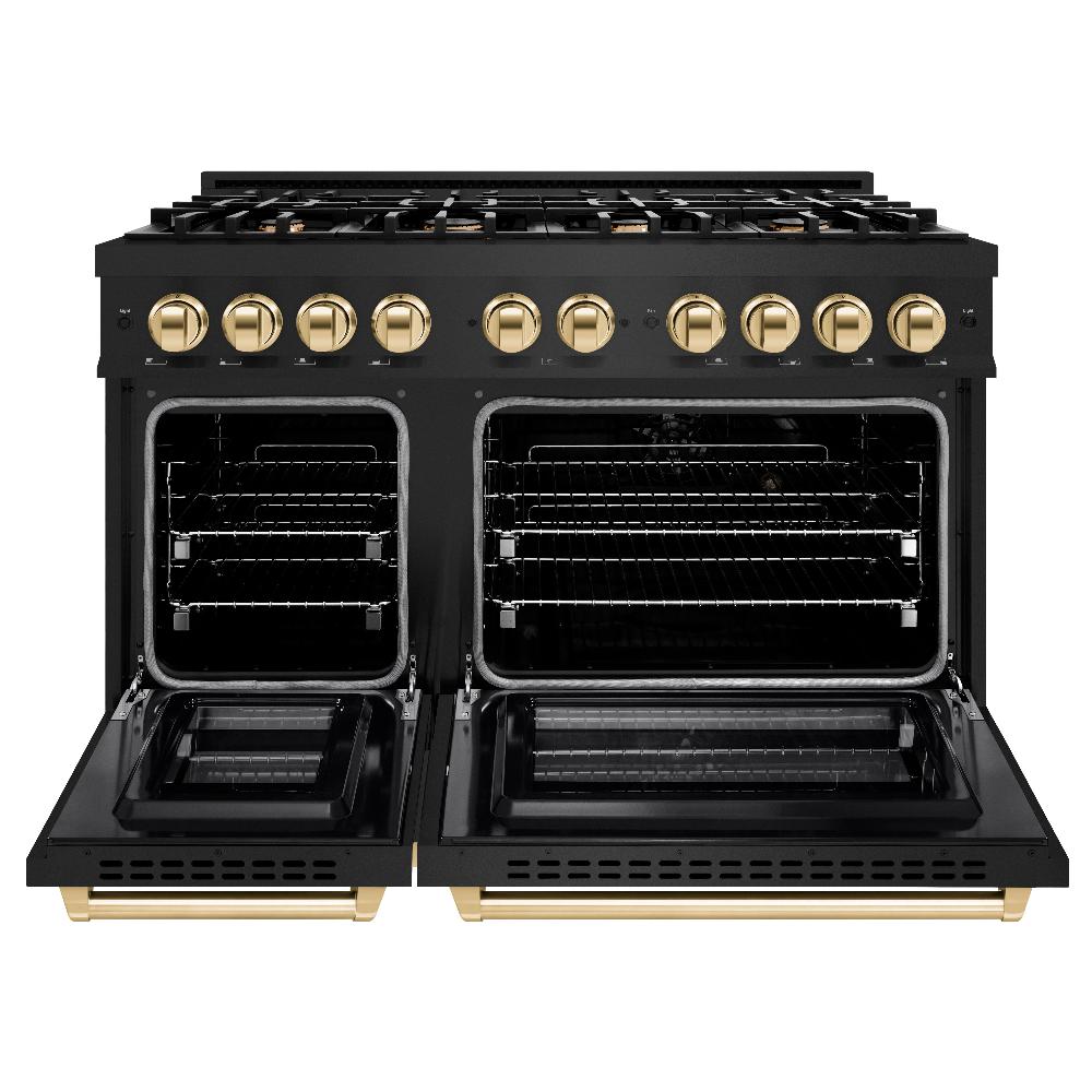 Autograph Edition 48 in. 6.7 cu. ft. Select Double Oven Gas Range with 8 Burner Cooktop HGRBZ48G