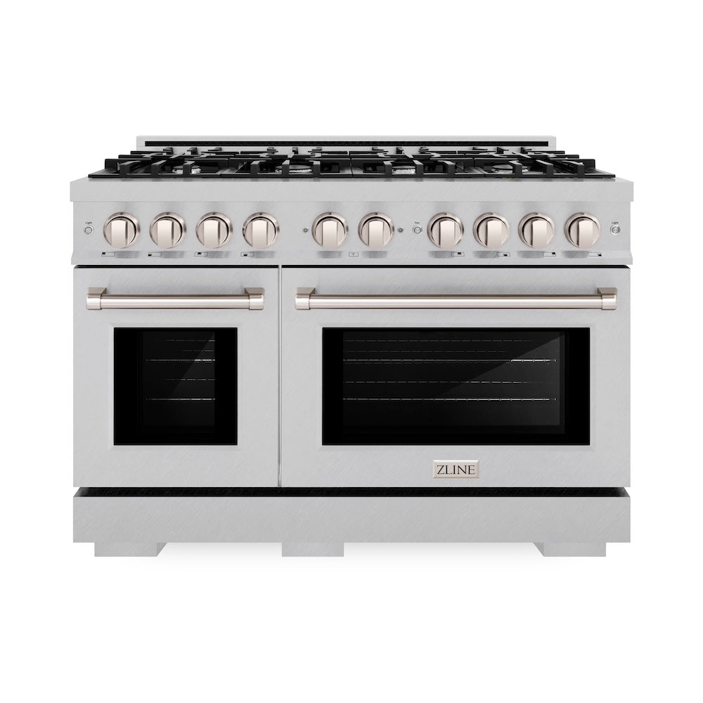 48 in. 6.7 cu. ft. Select Double Oven Gas Range with 8 Burner Cooktop HGRS48