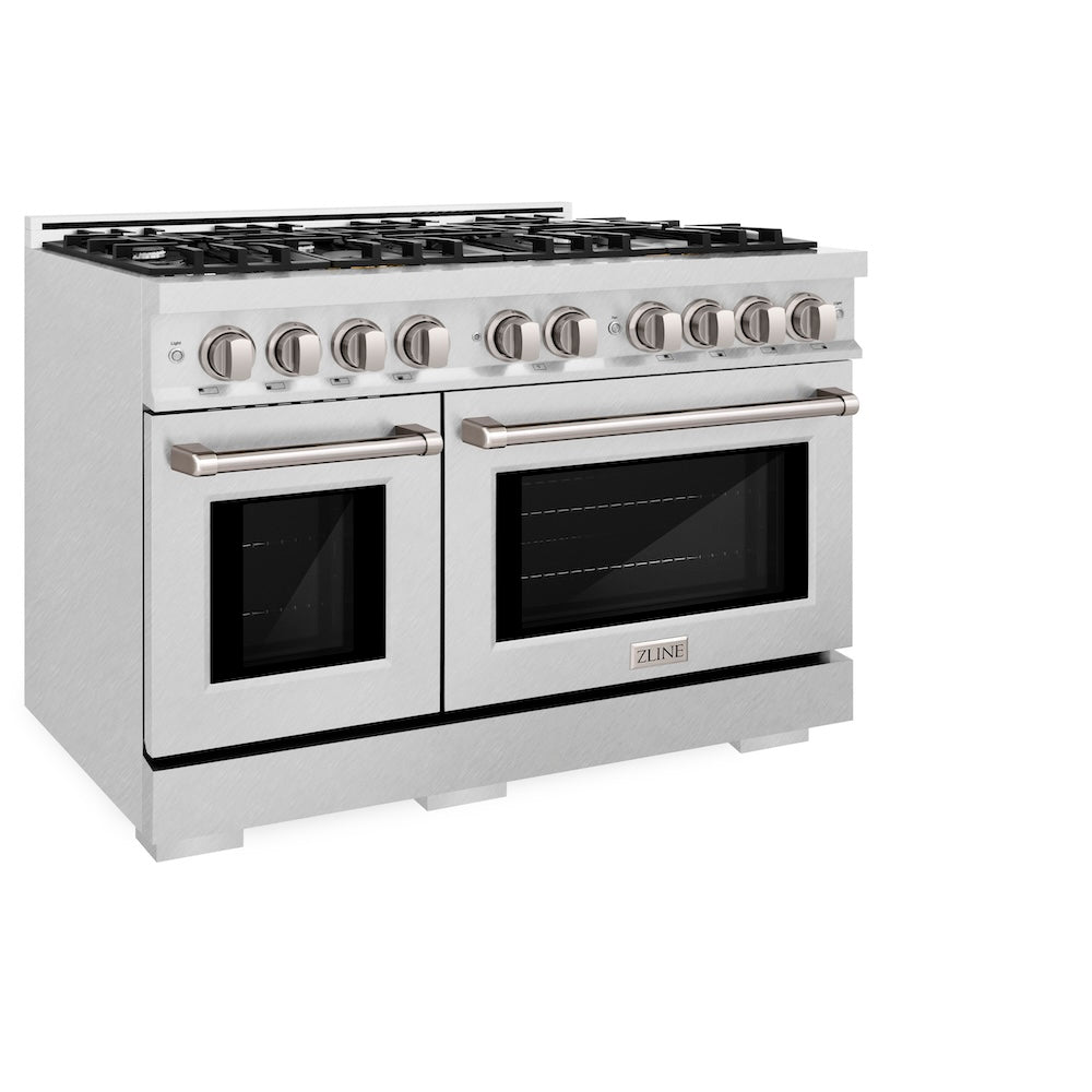 48 in. 6.7 cu. ft. Select Double Oven Gas Range with 8 Burner Cooktop HGRS48