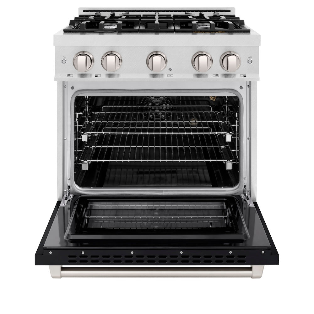 30 in. 4.2 cu. ft. Select Gas Range with 4 Burner Cooktop and Convection Gas Oven HGRSBLM30, product image 3 of 12