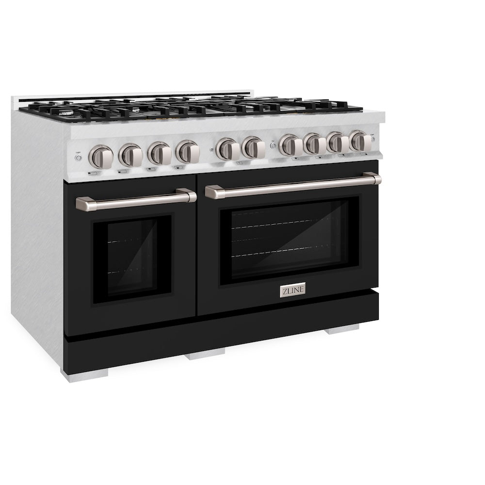 48 in. 6.7 cu. ft. Select Double Oven Gas Range with 8 Burner Cooktop HGRSBLM48, product image 5 of 12