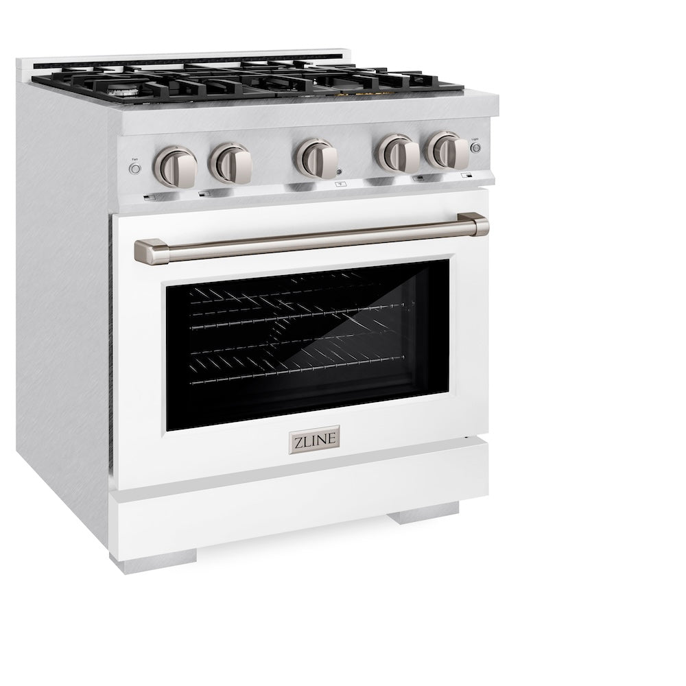 30 in. 4.2 cu. ft. Select Gas Range with 4 Burner Cooktop and Convection Gas Oven HGRSWM30