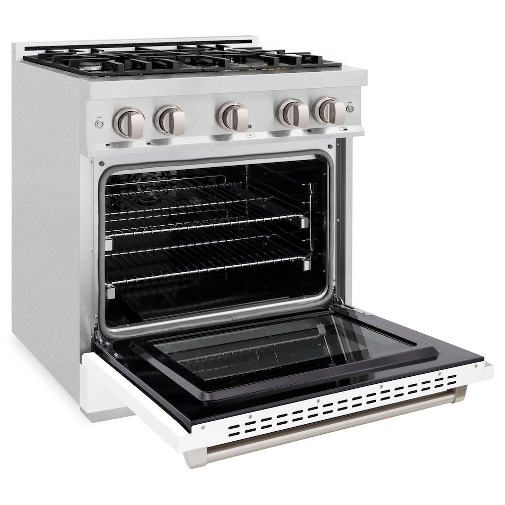30 in. 4.2 cu. ft. Select Gas Range with 4 Burner Cooktop and Convection Gas Oven HGRSWM30