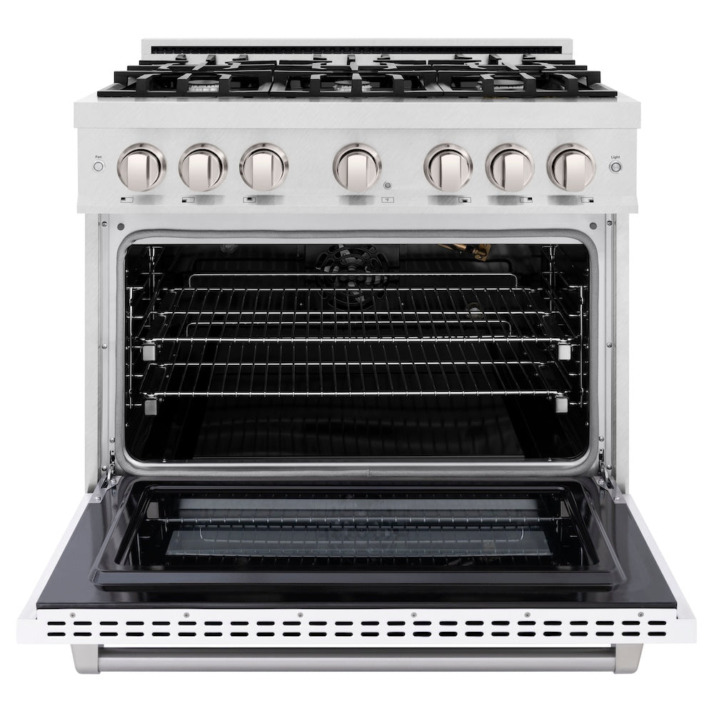 6 in. 5.2 cu. ft. Select Gas Range with 6 Burner Cooktop and Convection Gas Oven HGRSWM36, product image 3 of 13