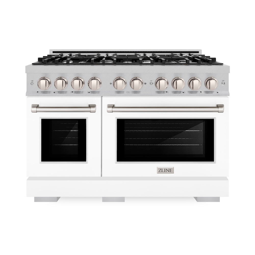 48 in. 6.7 cu. ft. Select Double Oven Gas Range with 8 Burner Cooktop HGRSWM48