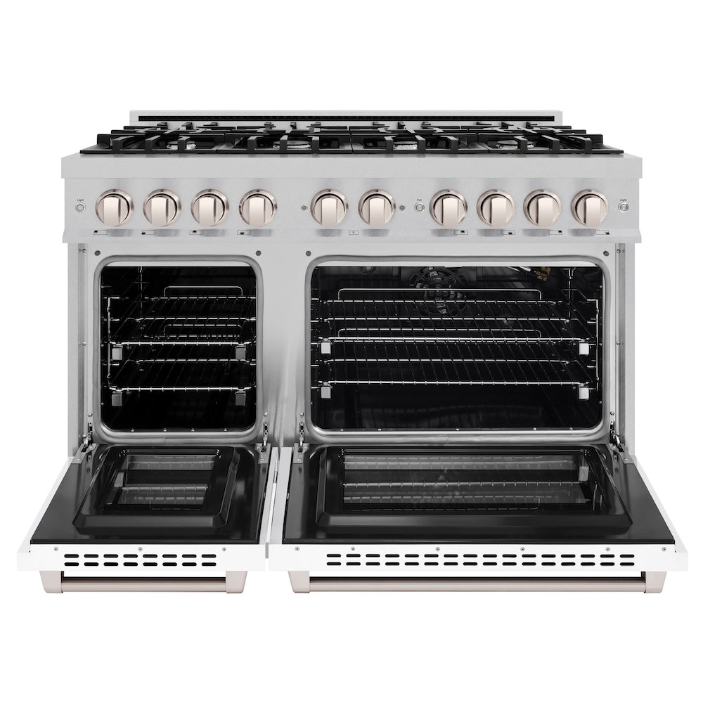 48 in. 6.7 cu. ft. Select Double Oven Gas Range with 8 Burner Cooktop HGRSWM48, product image 3 of 12