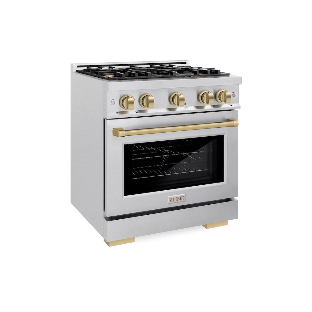 Autograph Edition 30 in. 4.2 cu. ft. Select Gas Range with 4 Burner Cooktop and Convection Gas Oven HGRSZ30CB
