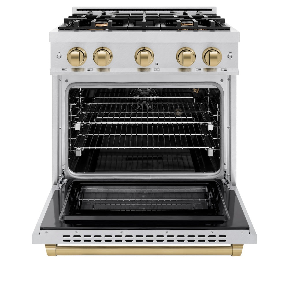 Autograph Edition 30 in. 4.2 cu. ft. Select Gas Range with 4 Burner Cooktop and Convection Gas Oven HGRSZ30CB, product image 3 of 12