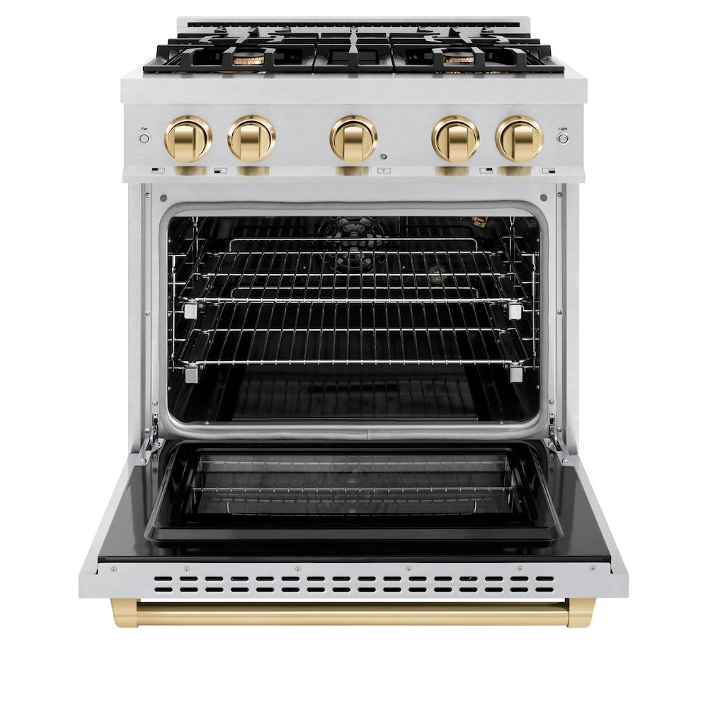 Autograph Edition 30 in. 4.2 cu. ft. Select Gas Range with 4 Burner Cooktop and Convection Gas Oven HGRSZ30G, product image 3 of 12