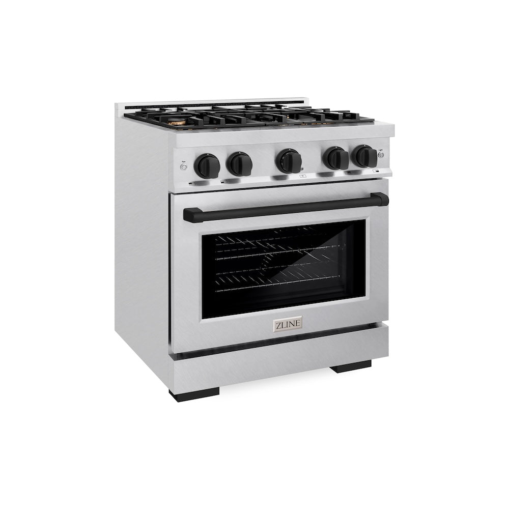 Autograph Edition 30 in. 4.2 cu. ft. Select Gas Range with 4 Burner Cooktop and Convection Gas Oven HGRSZ30MB