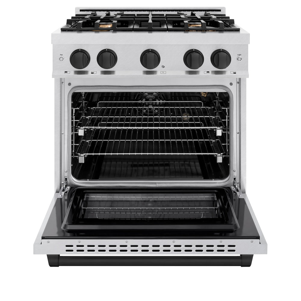 Autograph Edition 30 in. 4.2 cu. ft. Select Gas Range with 4 Burner Cooktop and Convection Gas Oven HGRSZ30MB, product image 3 of 12