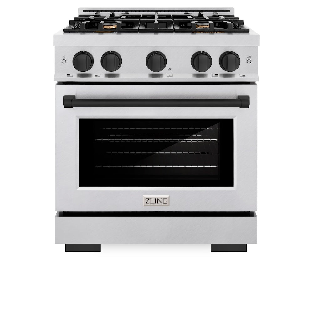 Autograph Edition 30 in. 4.2 cu. ft. Select Gas Range with 4 Burner Cooktop and Convection Gas Oven HGRSZ30MB, product image 4 of 12