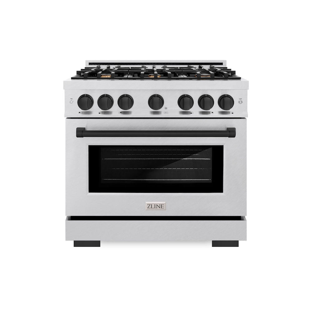 Autograph Edition 36 in. 5.2 cu. ft. Select Gas Range with 6 Burner Cooktop and Convection Gas Oven HGRSZ36MB, product image 2 of 12