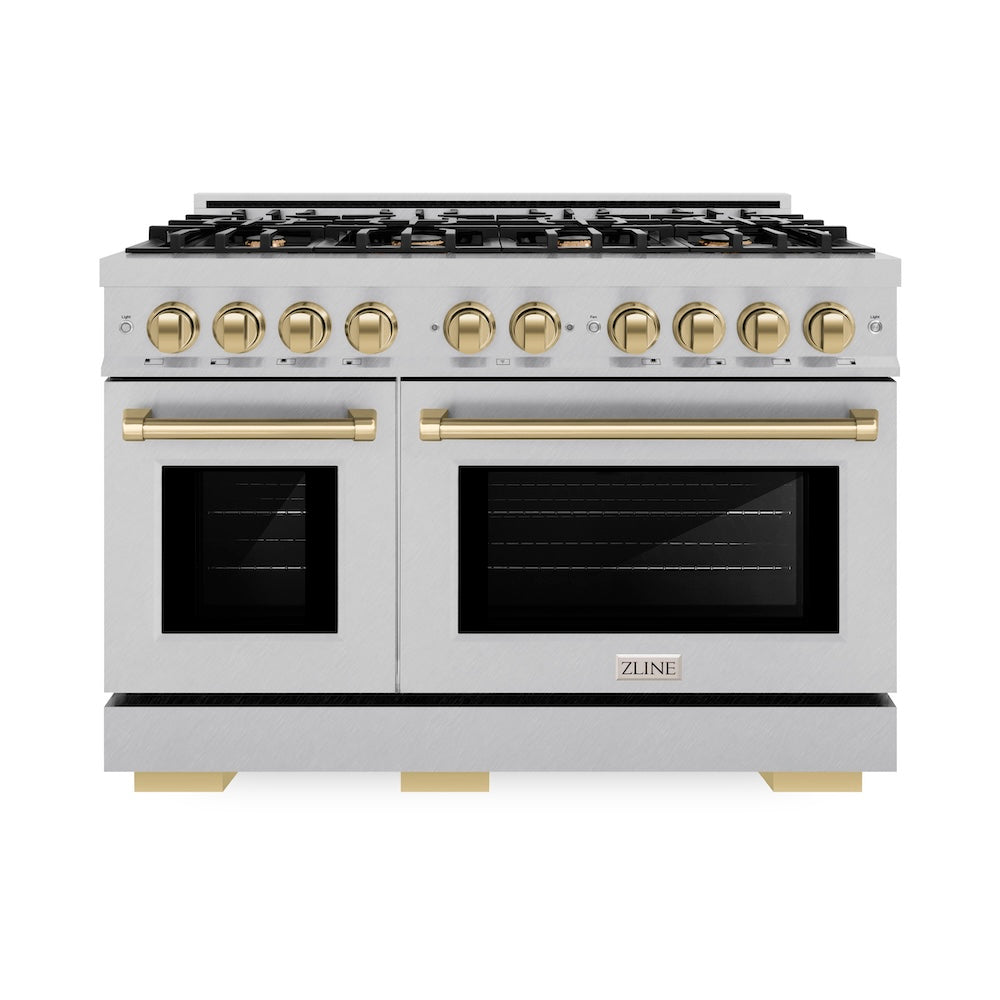 Autograph Edition 48 in. 6.7 cu. ft. Select Double Oven Gas Range with 8 Burner Cooktop HGRSZ48CB, product image 2 of 13