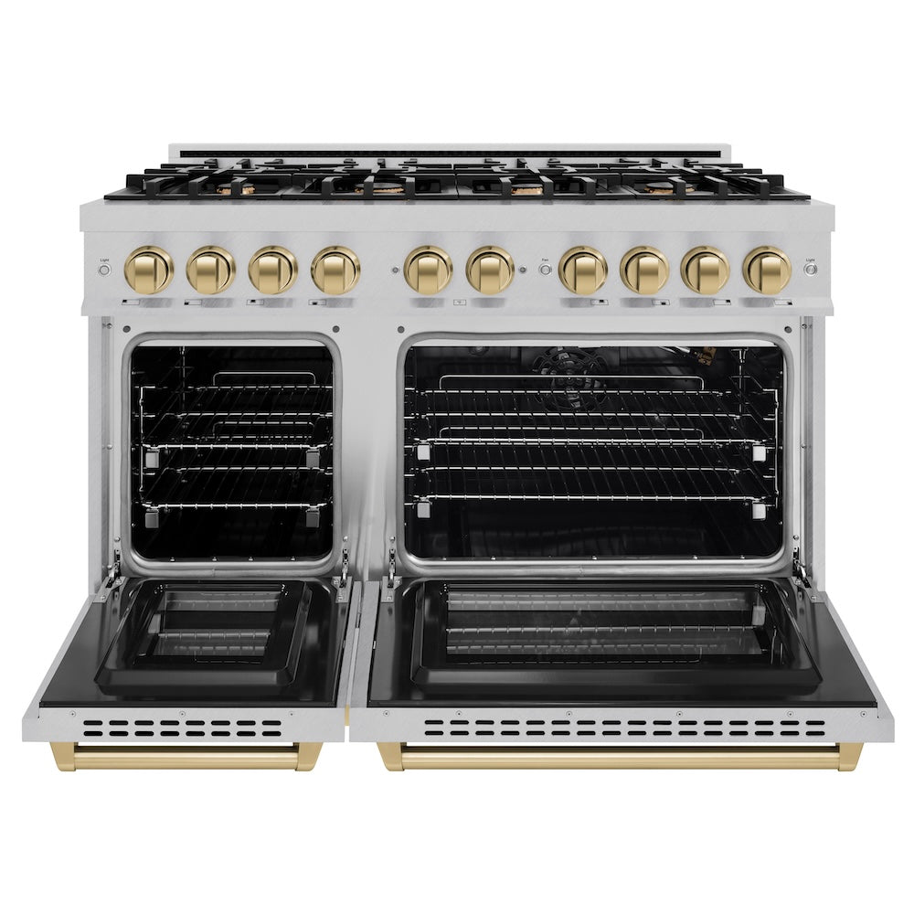 Autograph Edition 48 in. 6.7 cu. ft. Select Double Oven Gas Range with 8 Burner Cooktop HGRSZ48CB, product image 3 of 13