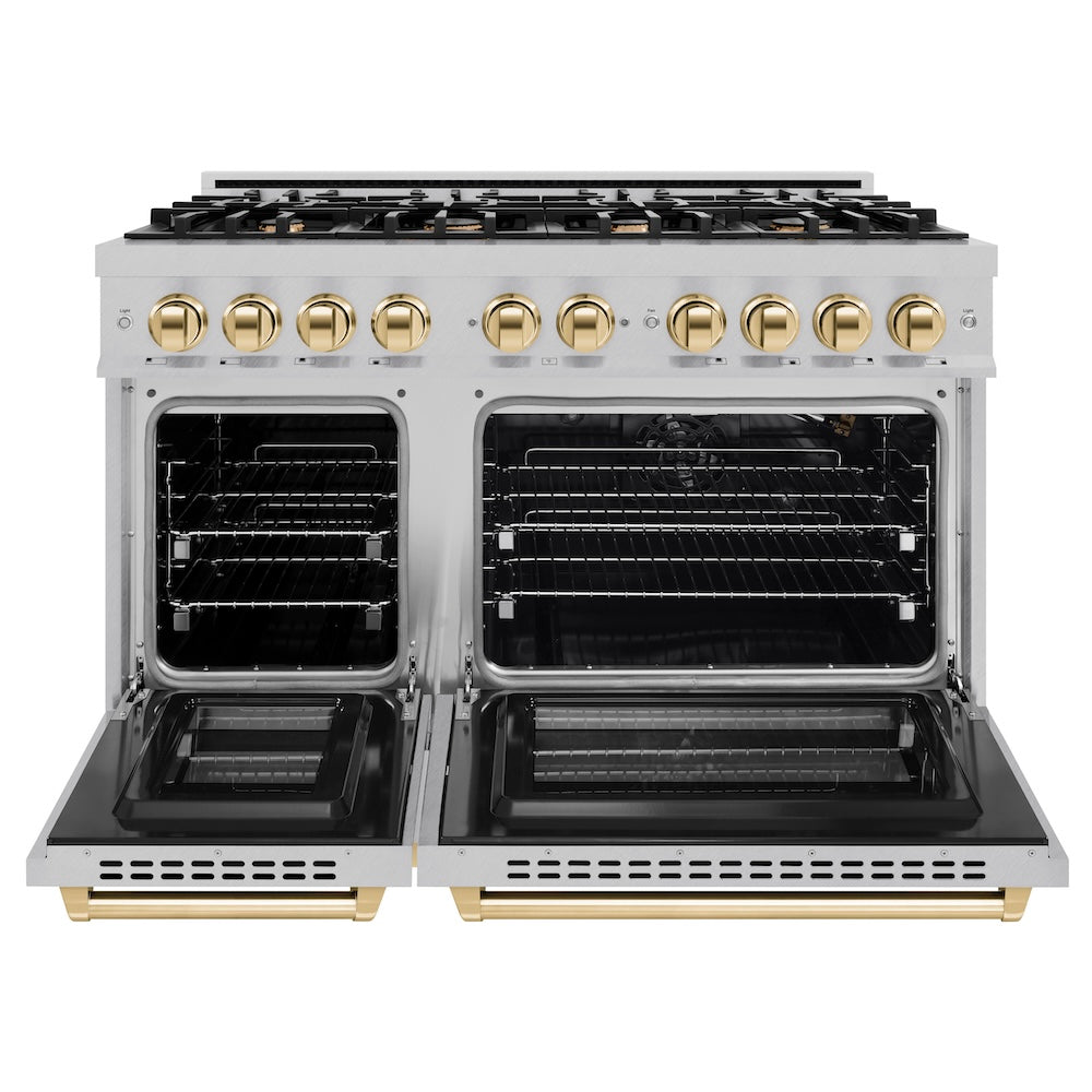 Autograph Edition 48 in. 6.7 cu. ft. Select Double Oven Gas Range with 8 Burner Cooktop HGRSZ48G, product image 3 of 13