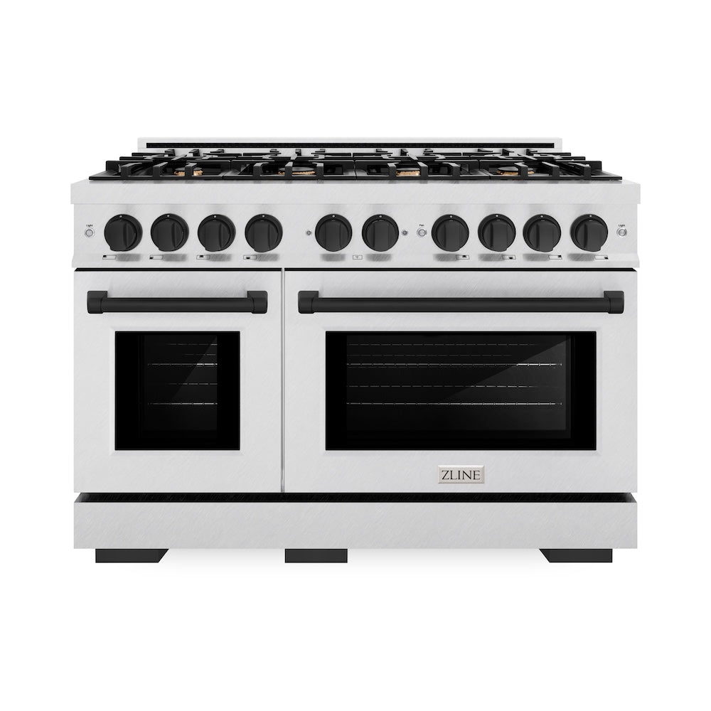 Autograph Edition 48 in. 6.7 cu. ft. Select Double Oven Gas Range with 8 Burner Cooktop HGRSZ48MB