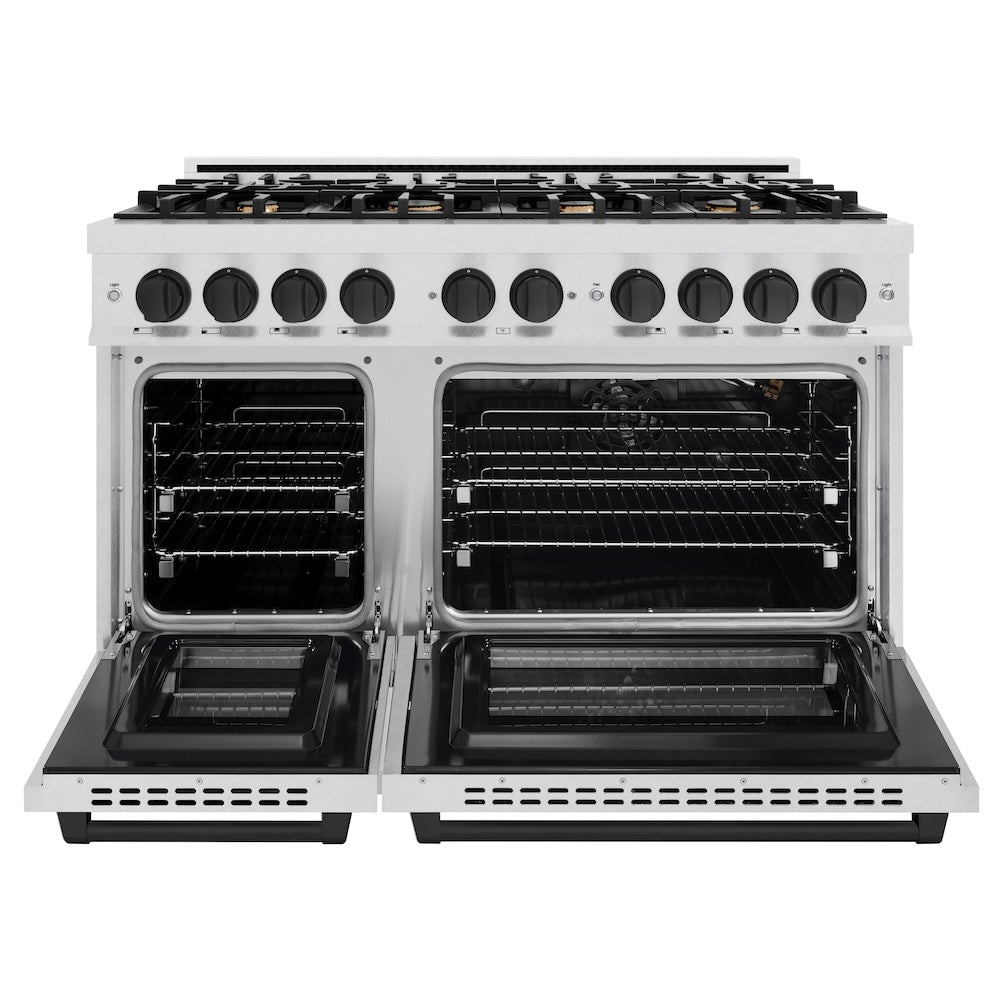 Autograph Edition 48 in. 6.7 cu. ft. Select Double Oven Gas Range with 8 Burner Cooktop HGRSZ48MB