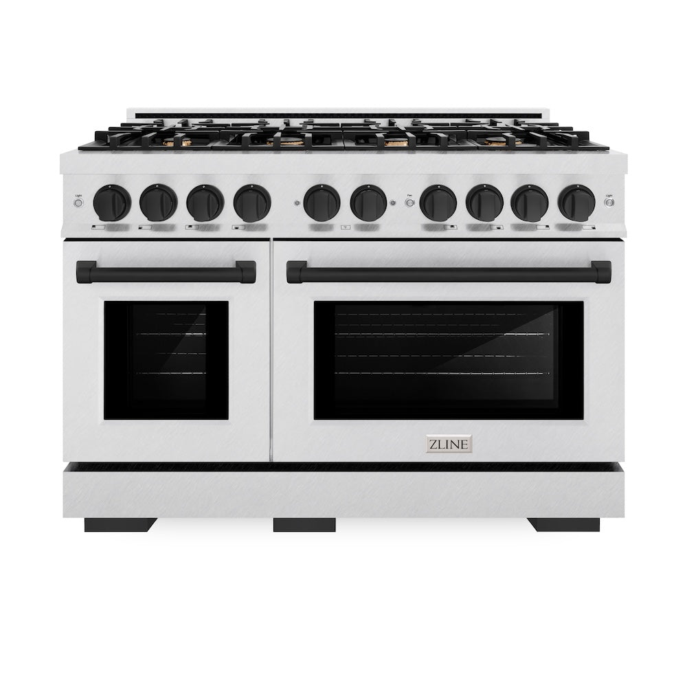 Autograph Edition 48 in. 6.7 cu. ft. Select Double Oven Gas Range with 8 Burner Cooktop HGRSZ48MB