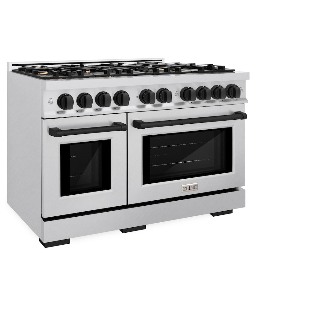 Autograph Edition 48 in. 6.7 cu. ft. Select Double Oven Gas Range with 8 Burner Cooktop HGRSZ48MB
