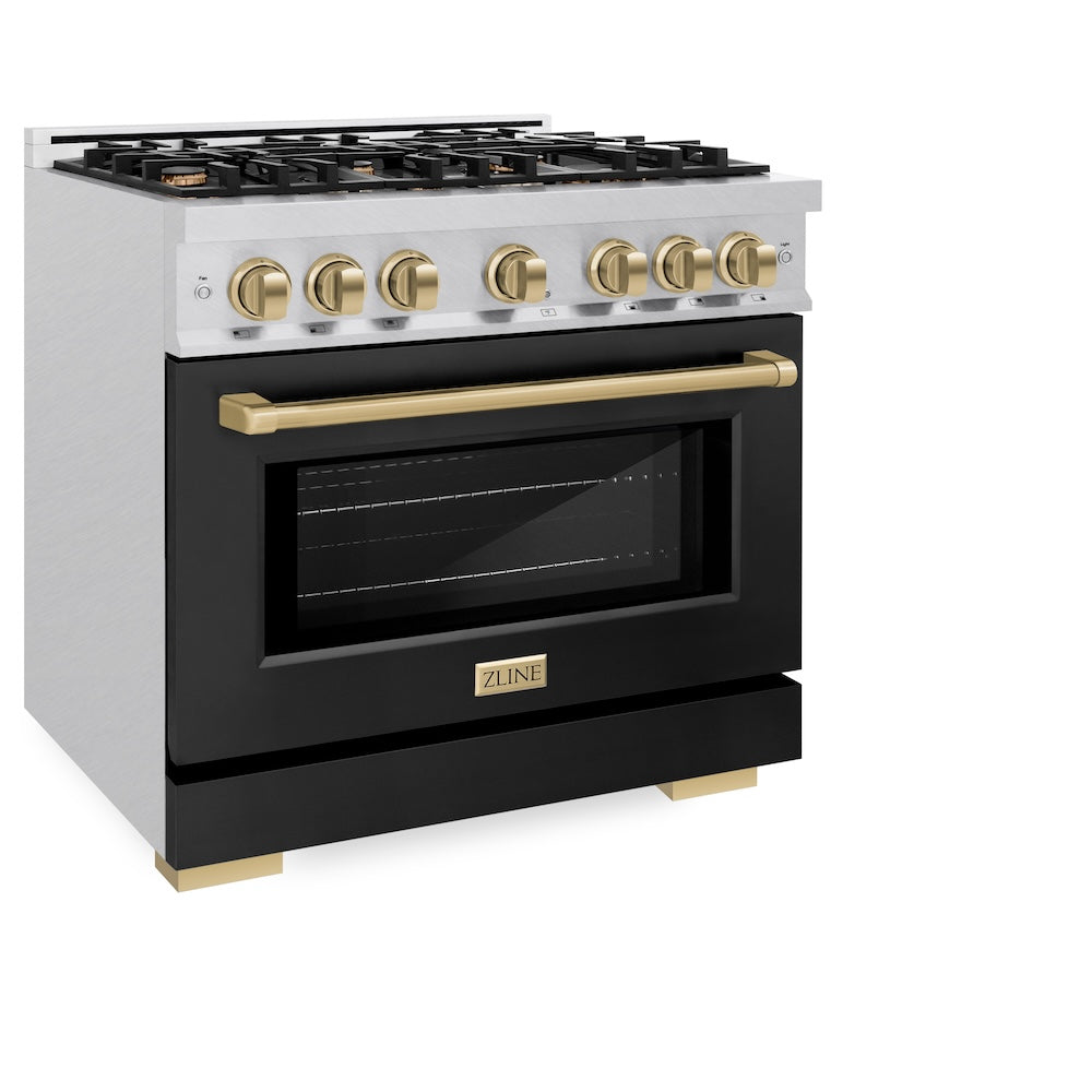 Autograph Edition 36 in. 5.2 cu. ft. Select Gas Range with 6 Burner Cooktop and Convection Gas Oven HGRSZBLM36CB, product image 5 of 12