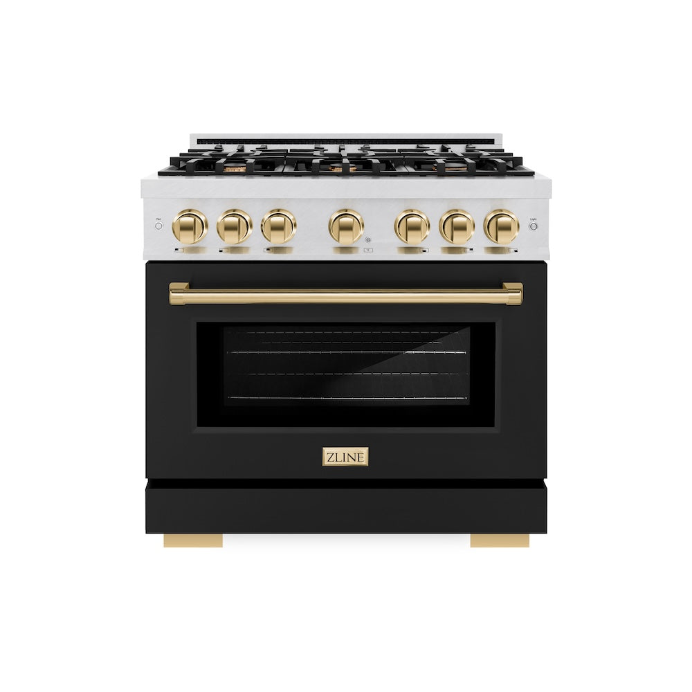 Autograph Edition 36 in. 5.2 cu. ft. Select Gas Range with 6 Burner Cooktop and Convection Gas Oven HGRSZBLM36G, product image 3 of 12