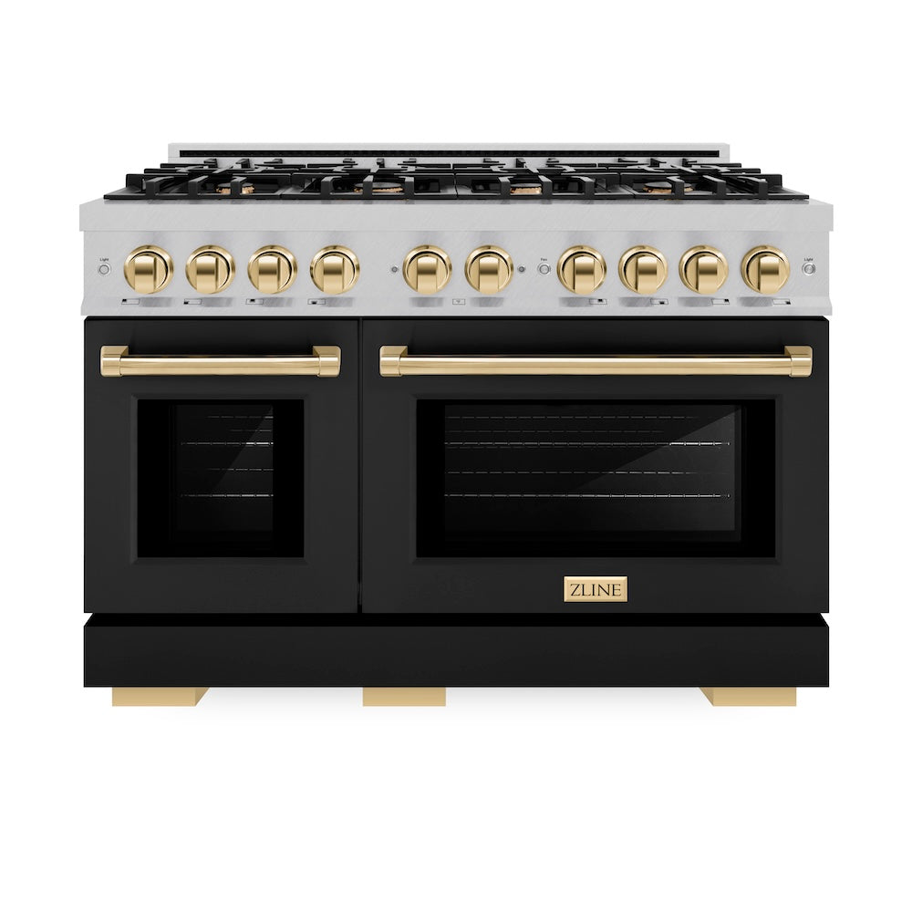 Autograph Edition 48 in. 6.7 cu. ft. Select Double Oven Gas Range with 8 Burner Cooktop HGRSZBLM48G, product image 4 of 12
