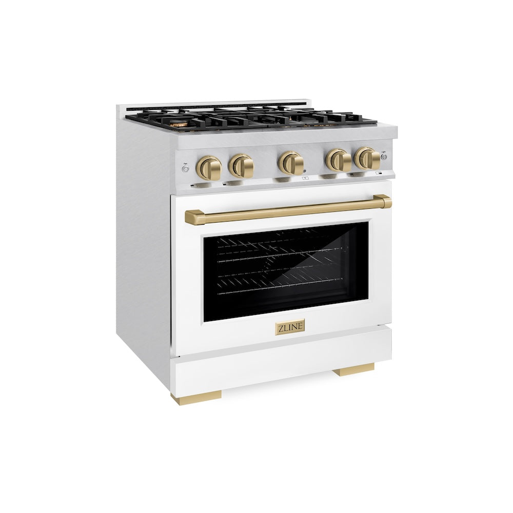 Autograph Edition 30 in. 4.2 cu. ft. Select Gas Range with 4 Burner Cooktop and Convection Gas Oven HGRSZWM30CB