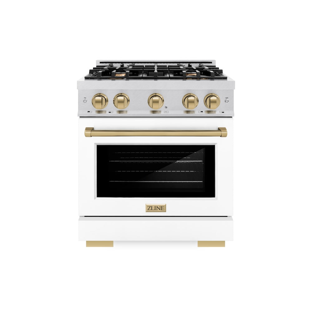 Autograph Edition 30 in. 4.2 cu. ft. Select Gas Range with 4 Burner Cooktop and Convection Gas Oven HGRSZWM30CB, product image 2 of 12