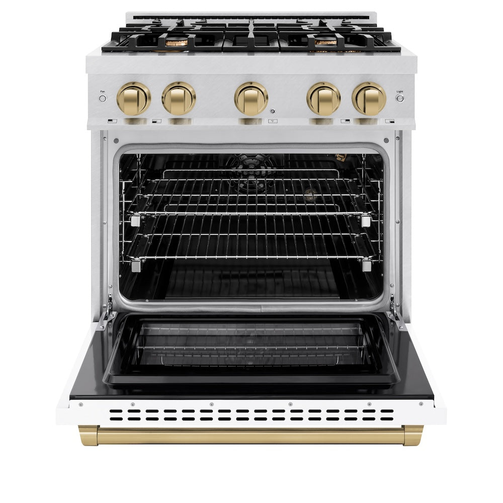 Autograph Edition 30 in. 4.2 cu. ft. Select Gas Range with 4 Burner Cooktop and Convection Gas Oven HGRSZWM30CB, product image 3 of 12