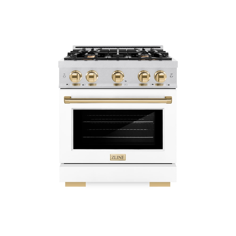 Autograph Edition 30 in. 4.2 cu. ft. Select Gas Range with 4 Burner Cooktop and Convection Gas Oven HGRSZWM30G, product image 2 of 12