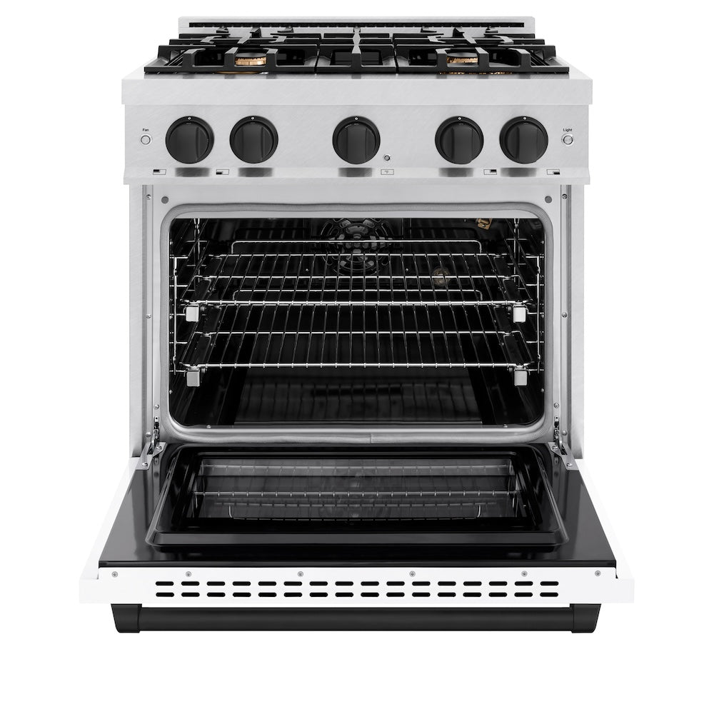 Autograph Edition 30 in. 4.2 cu. ft. Select Gas Range with 4 Burner Cooktop and Convection Gas Oven HGRSZWM30MB, product image 3 of 12